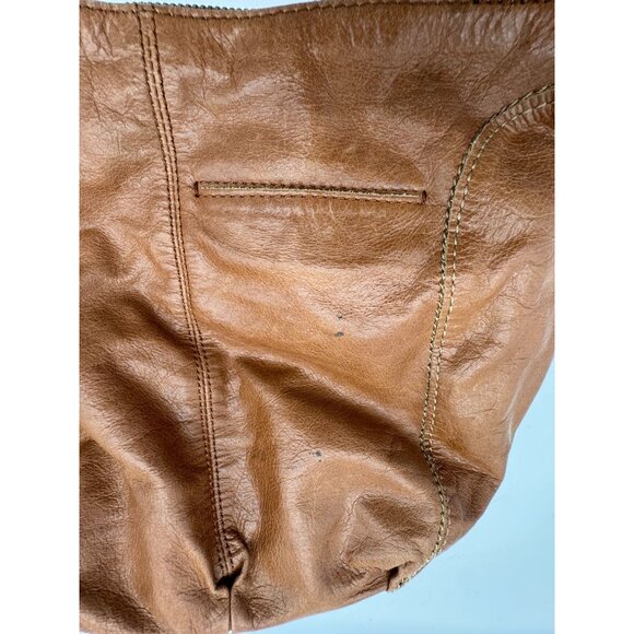 The Sak Womens Leather Shoulder Bag Tan Studded Boho Casual Summer Zip Closure - Picture 6 of 11